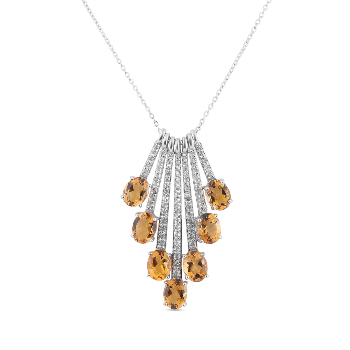 Saffron cascade pendant (with chain)