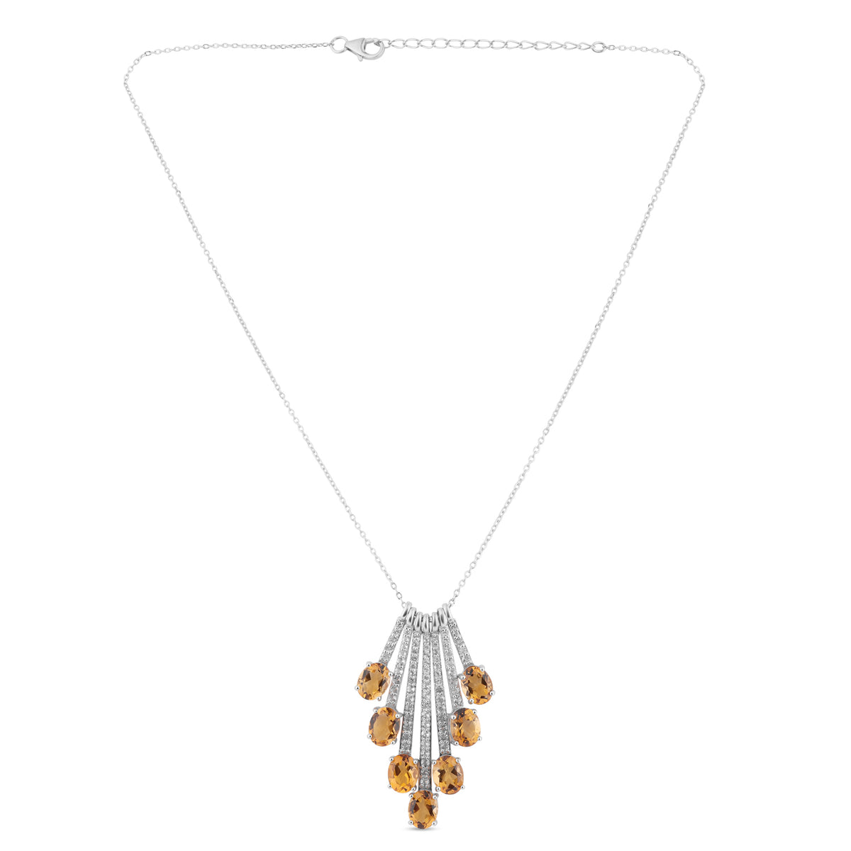 Saffron cascade pendant (with chain)