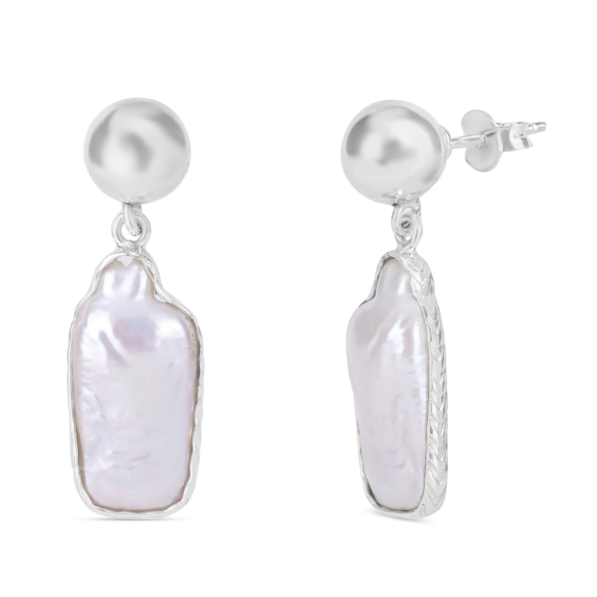 LUNA drop pearl earring