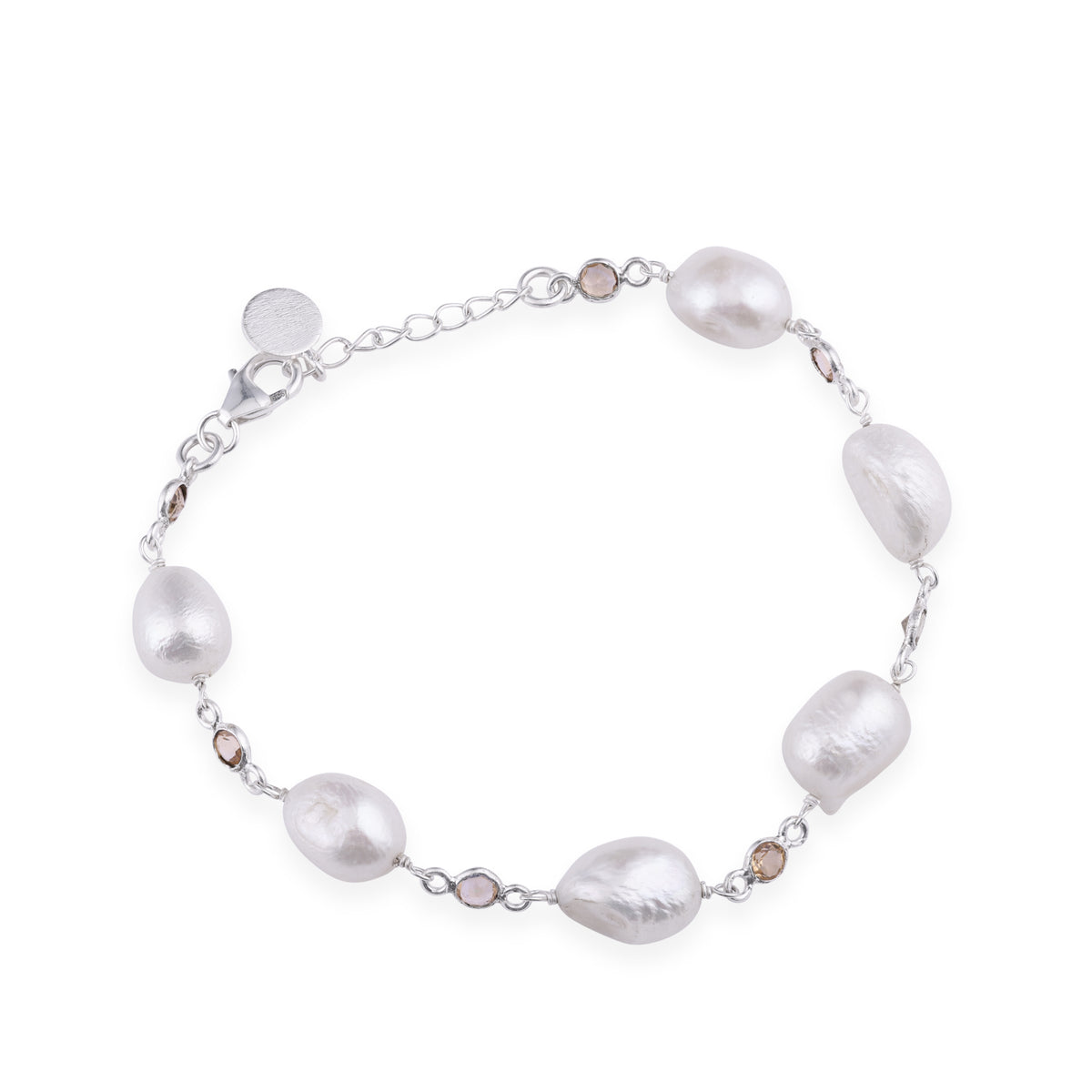 BAROQUE PEARL & citrine bracelet