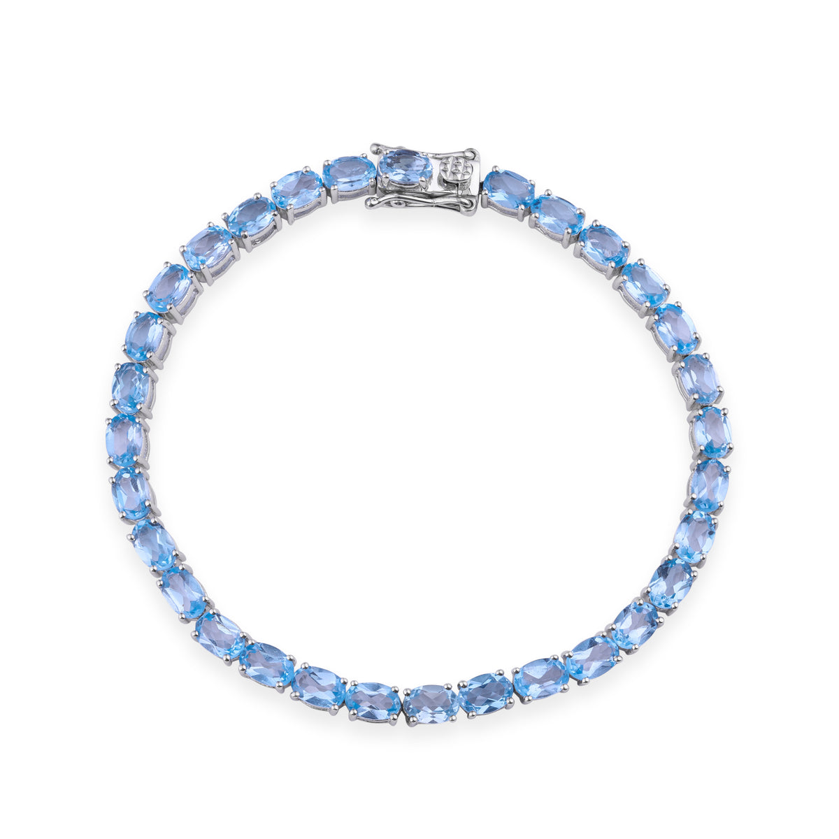 Azure stream tennis bracelet