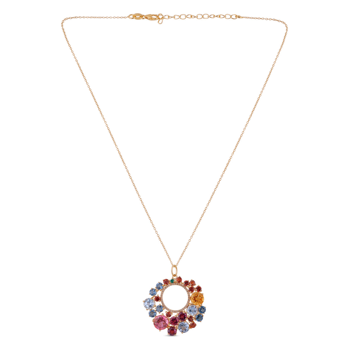 Prism Halo Pendant ( with chain)