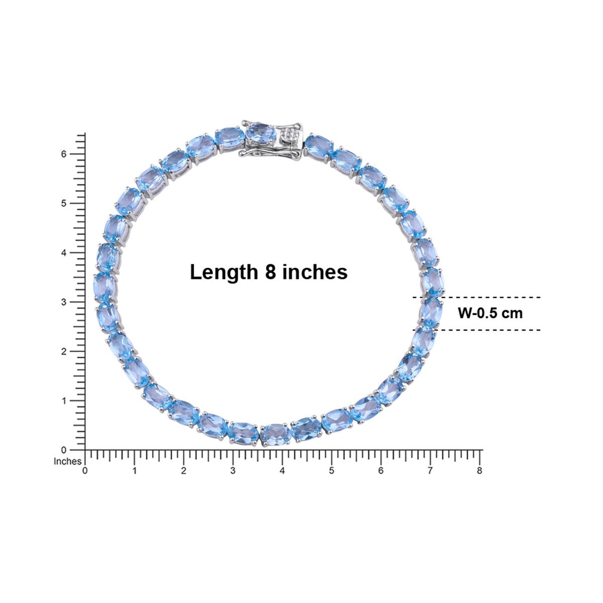 Azure stream tennis bracelet