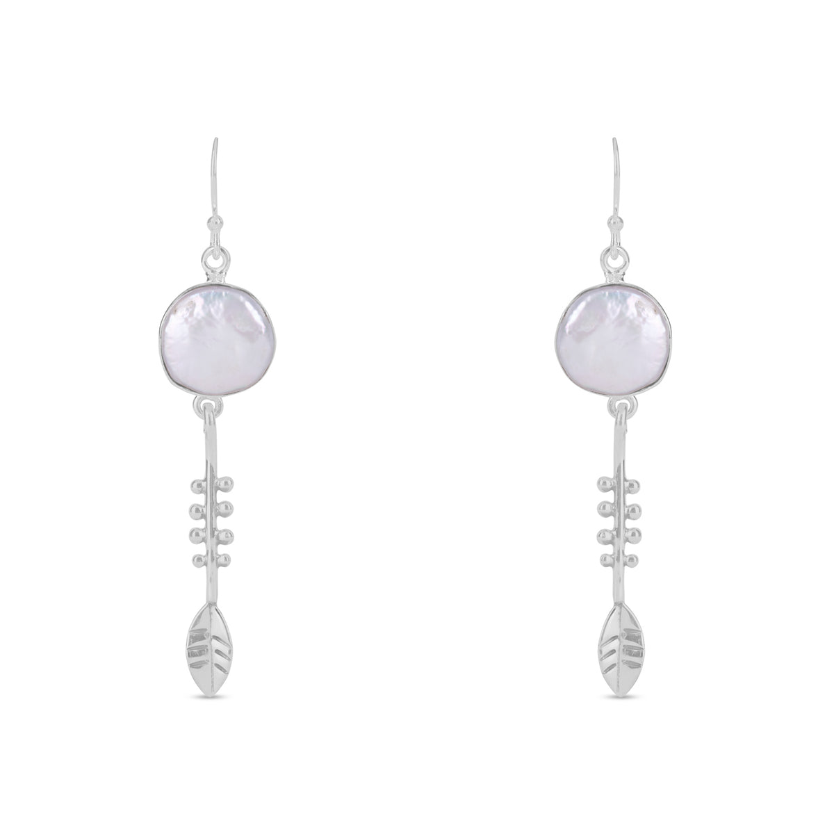 Lunar Pearl Arrow Drops