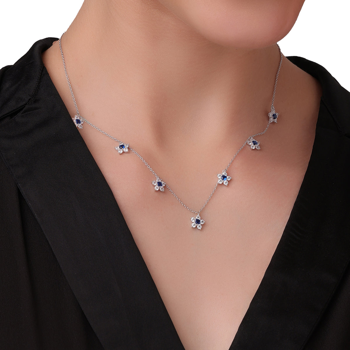 Azure Bloom Bracelet , Anklet & Chain -Blue