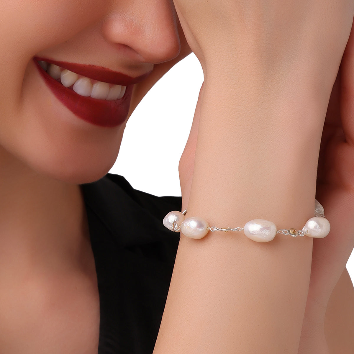 BAROQUE PEARL & citrine bracelet