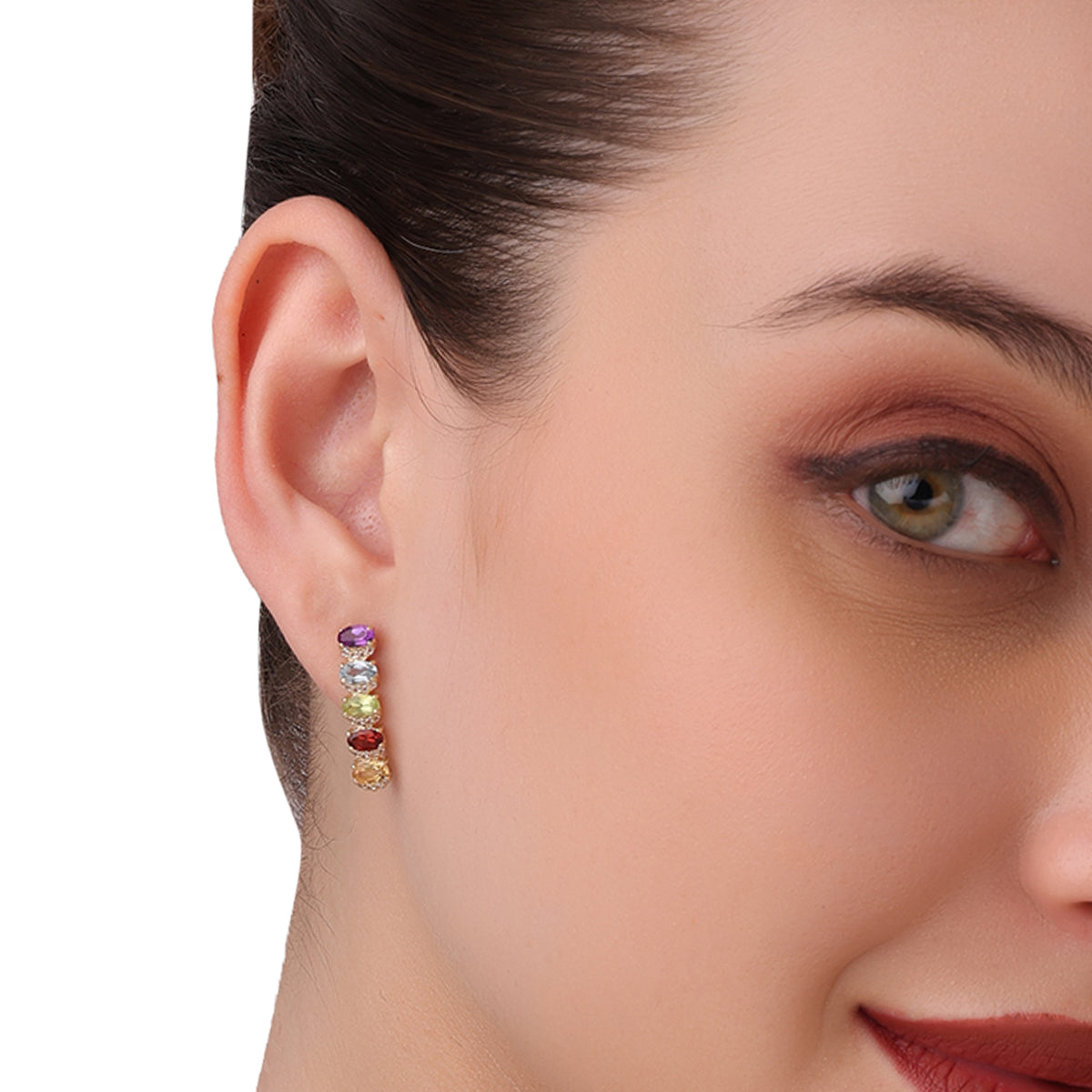 Eternity iris band earring