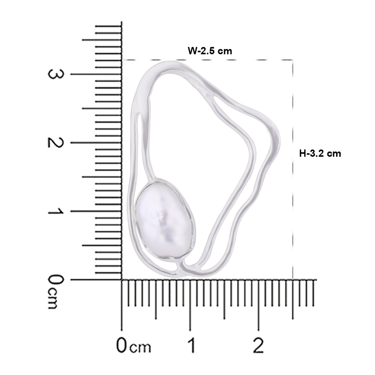 Aura sculpt pearl earring