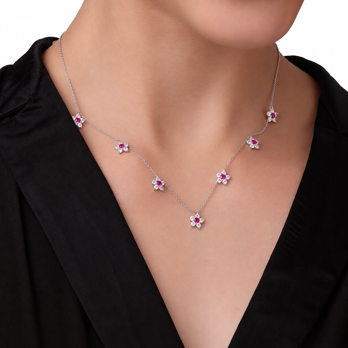 Azure Bloom Bracelet , Anklet & chain - Pink